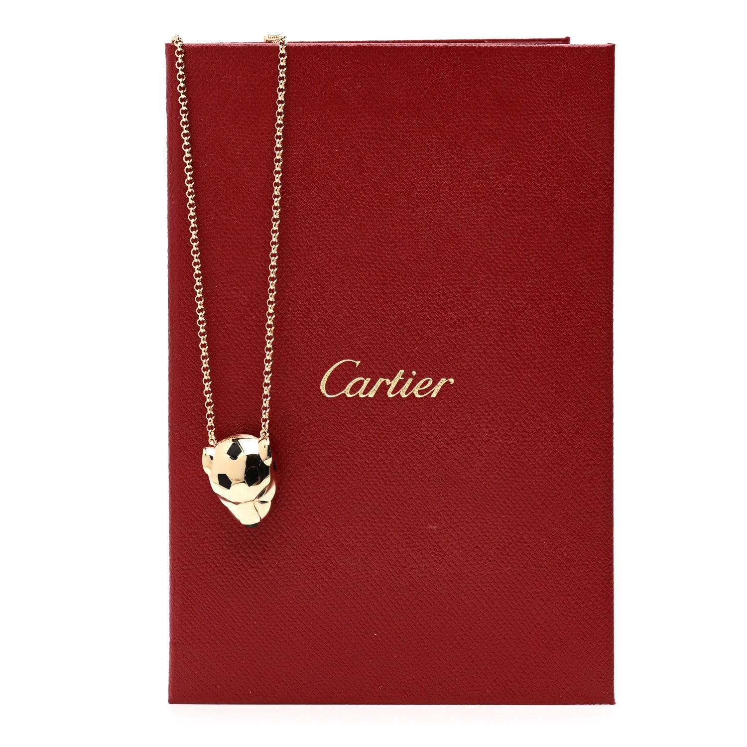 Cartier 18K Yellow Gold Tsavorite Onyx Panthere De Cartier Pendant Necklace 5 of 5