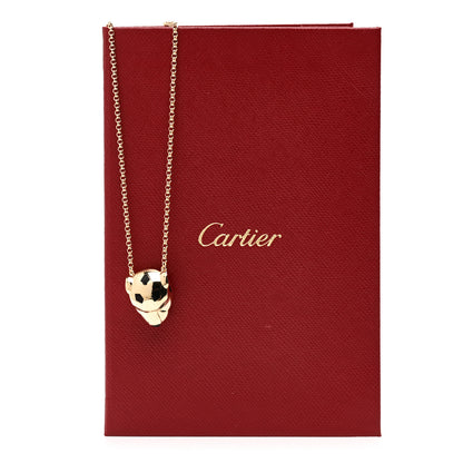 Cartier 18K Yellow Gold Tsavorite Onyx Panthere De Cartier Pendant Necklace 5 of 5