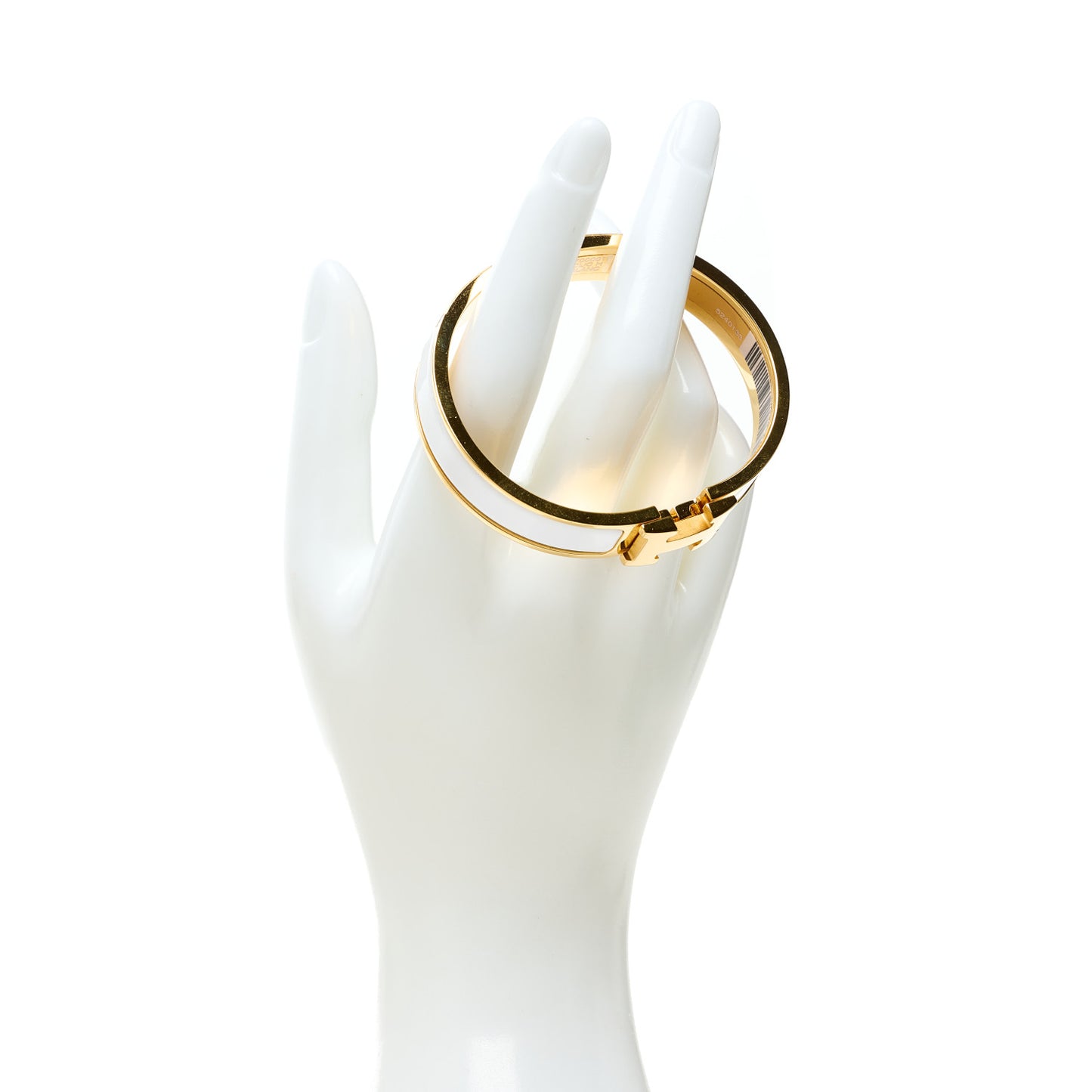 Enamel Narrow Clic Clac H Bracelet GM White