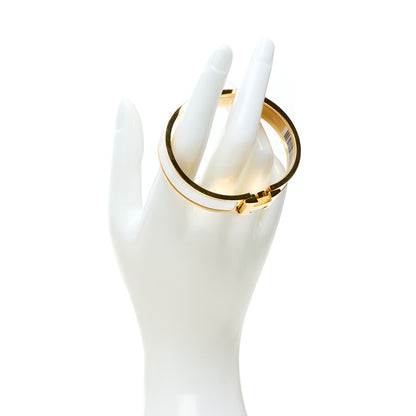 Hermes Enamel Narrow Clic Clac H Bracelet GM White 2 of 5