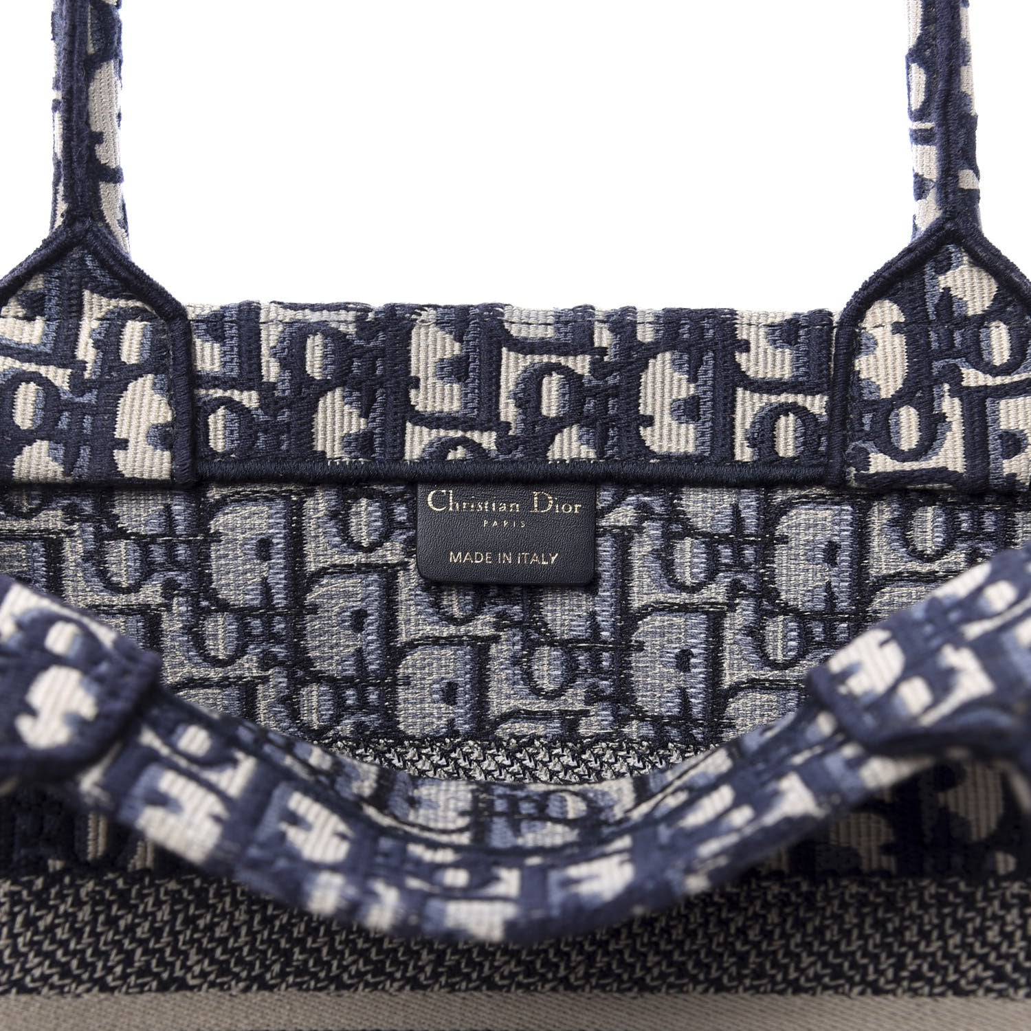 Christian Dior Oblique Medium Book Tote Blue Multicolor 6 of 10