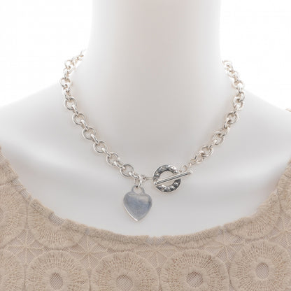 Tiffany Sterling Silver Heart Tag Toggle Necklace 2 of 6