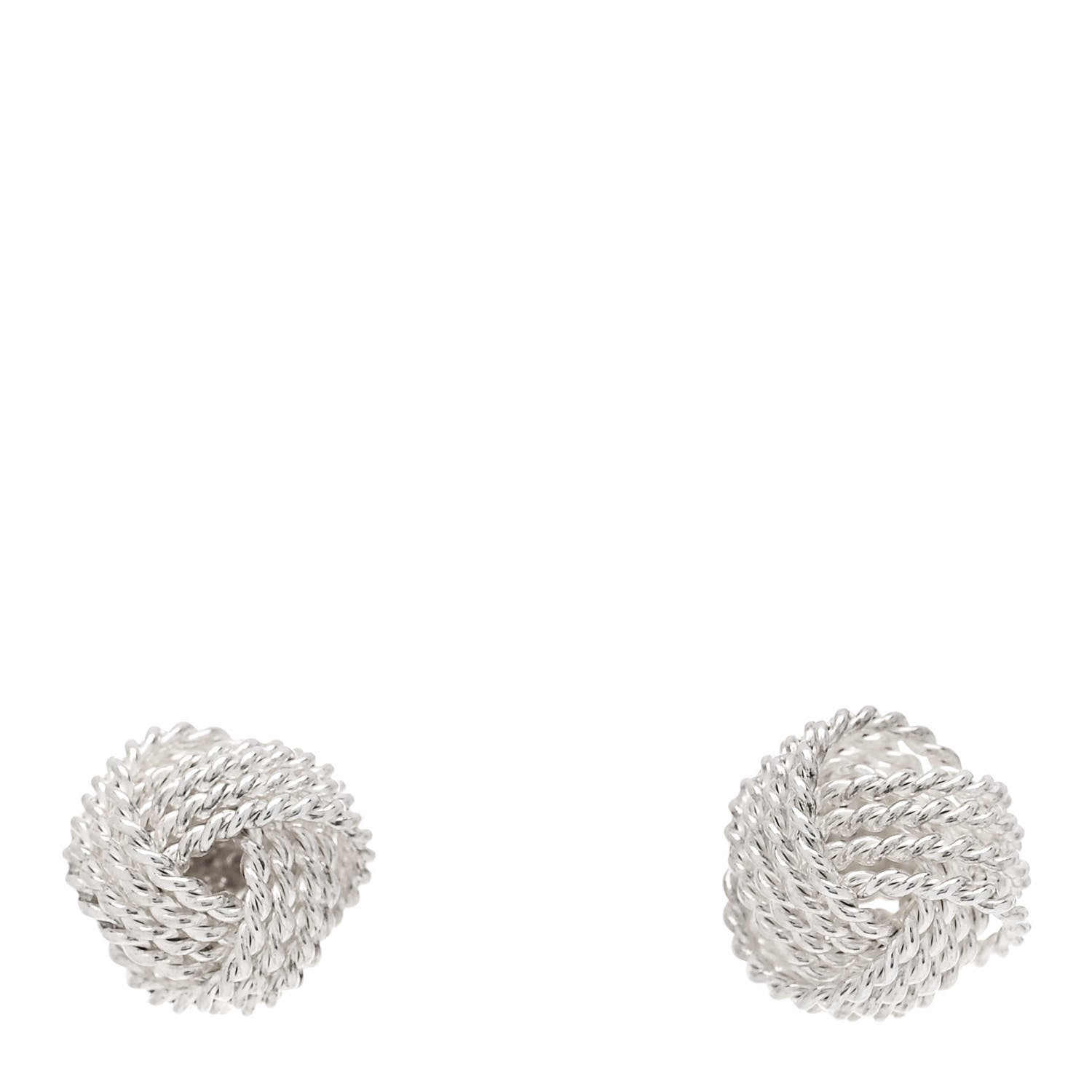 Tiffany Sterling Silver Twist Knot Earrings 1 of 5