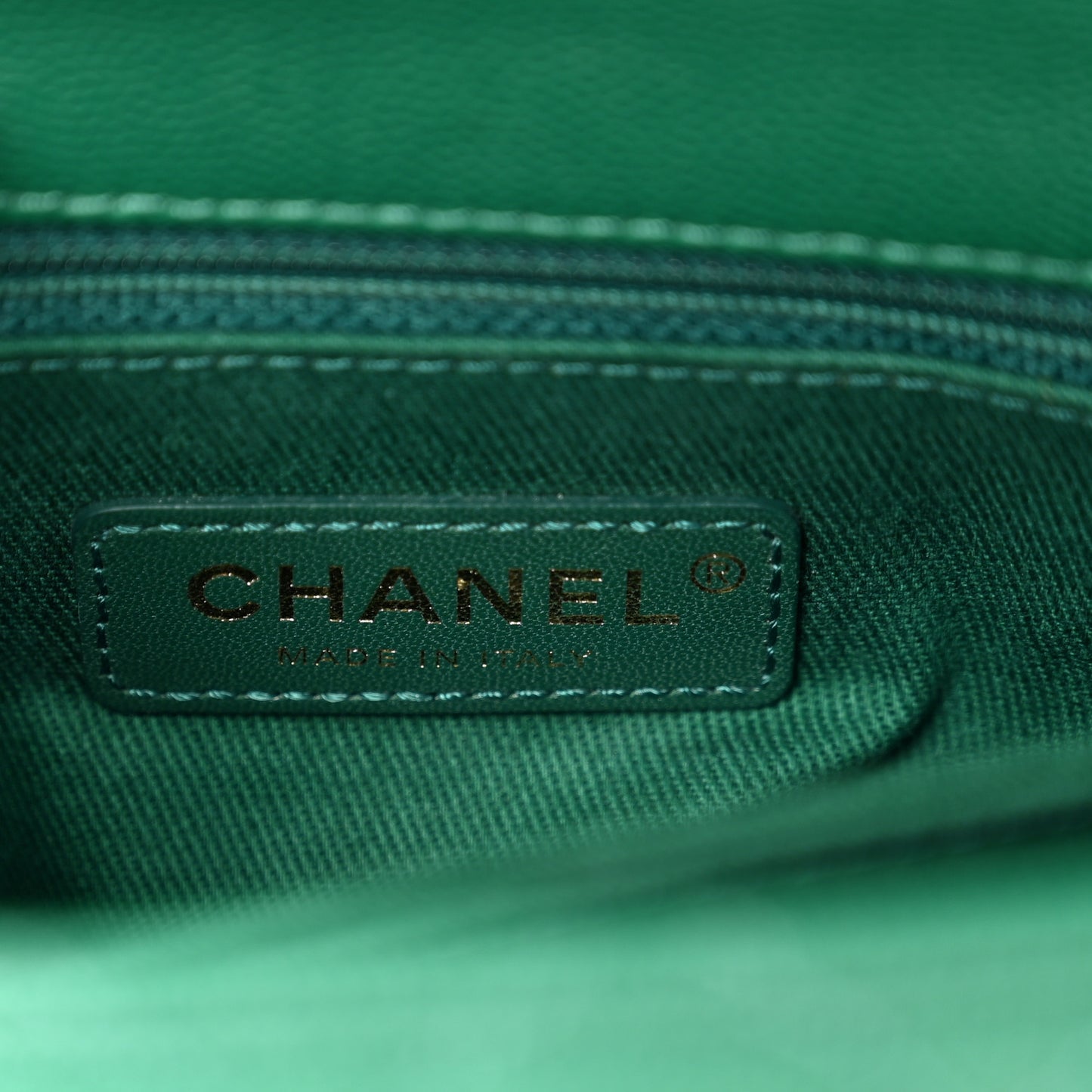 Caviar Quilted Mini Coco Handle Flap Green