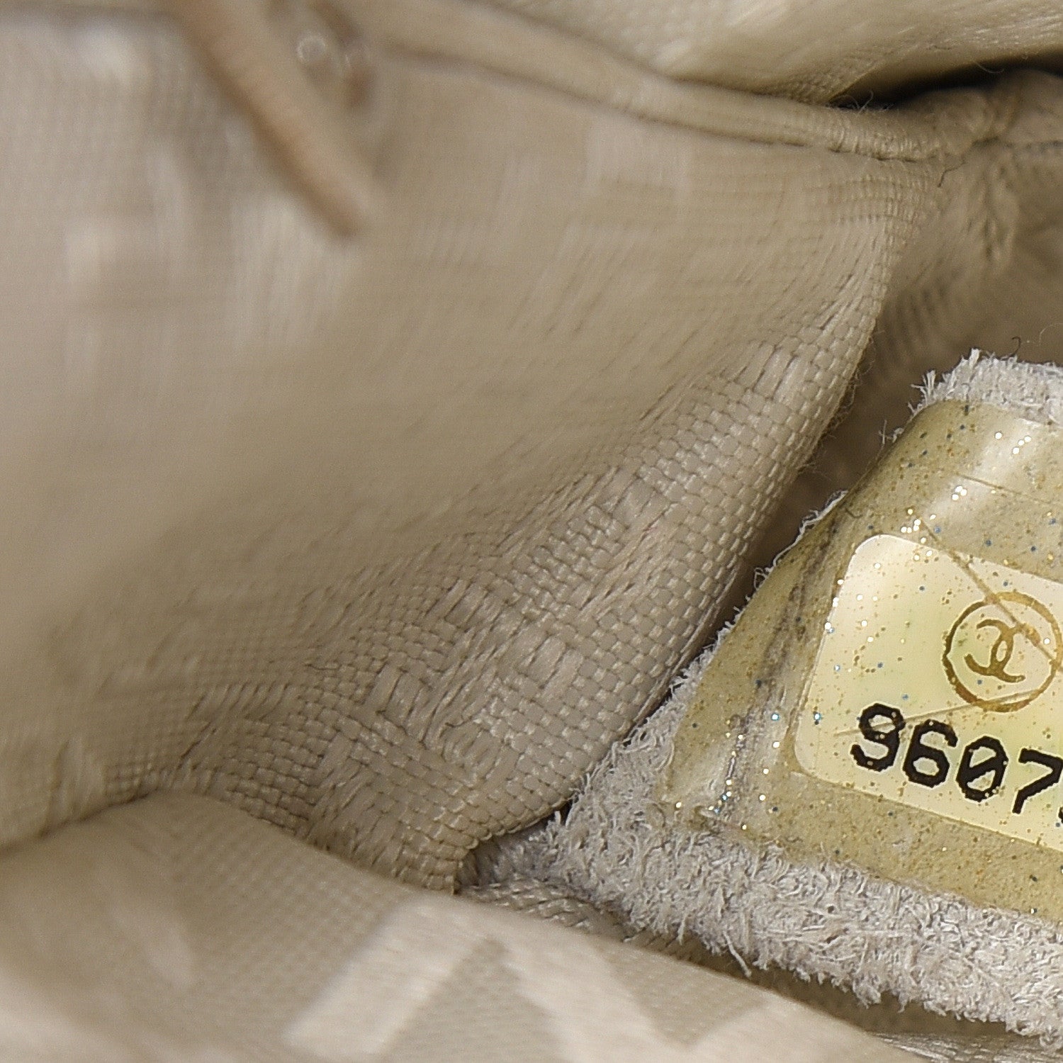 Chanel Patent Square Stitched CC Flap Clutch Beige 6 of 12