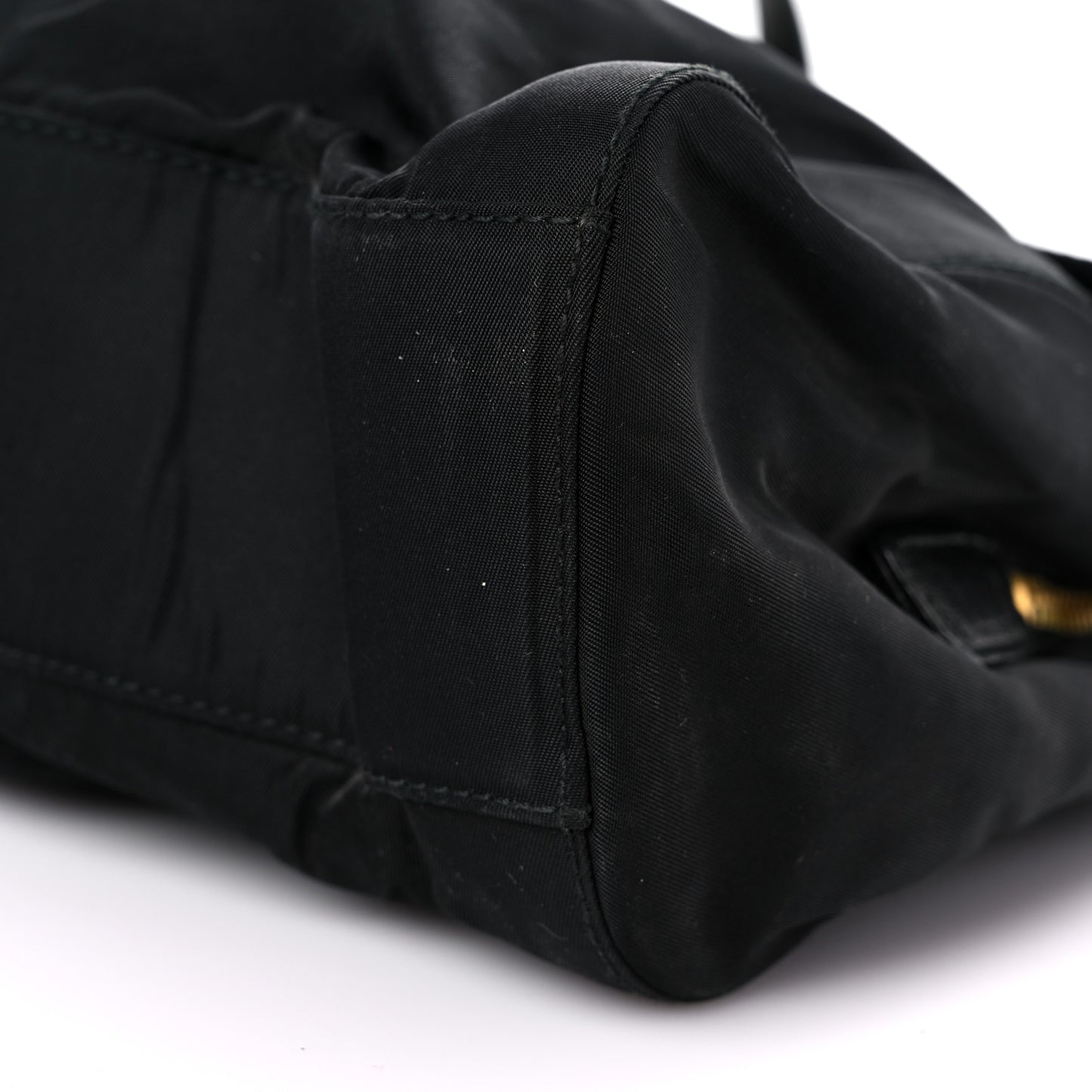 Tessuto Nylon Chain Shoulder Bag Black