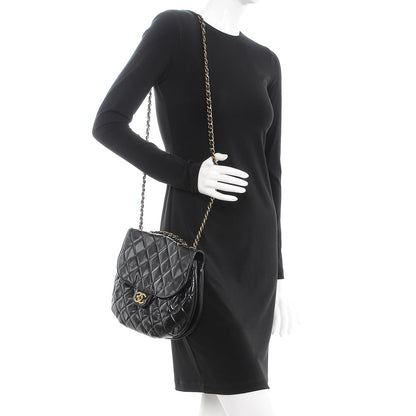 Chanel Glazed Calfskin Quilted Medium Bubble CC Flap Black 2 of 10