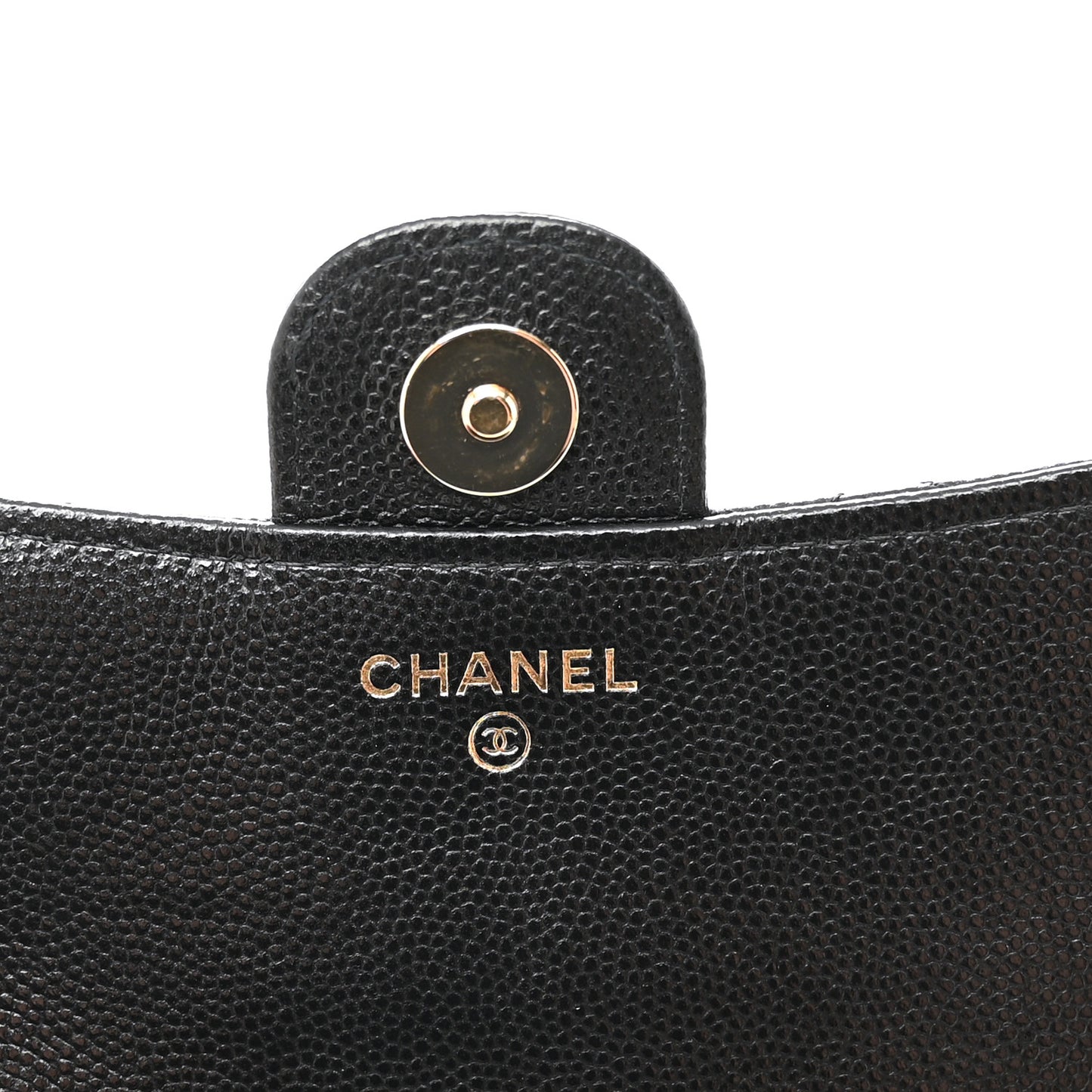 Caviar Quilted Flap Phone Holder With Chain Black