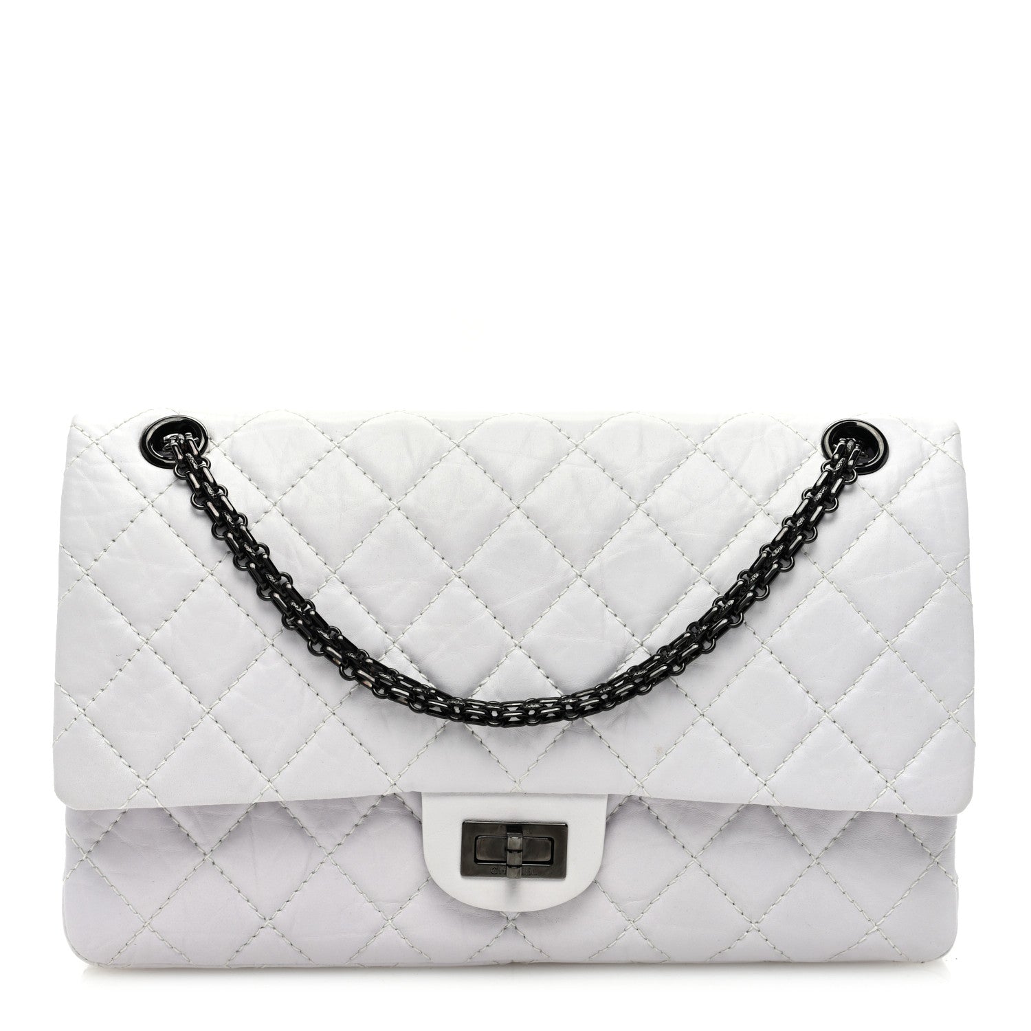 Chanel Aged Calfskin 2.55 Reissue 226 Flap White 1 of 10