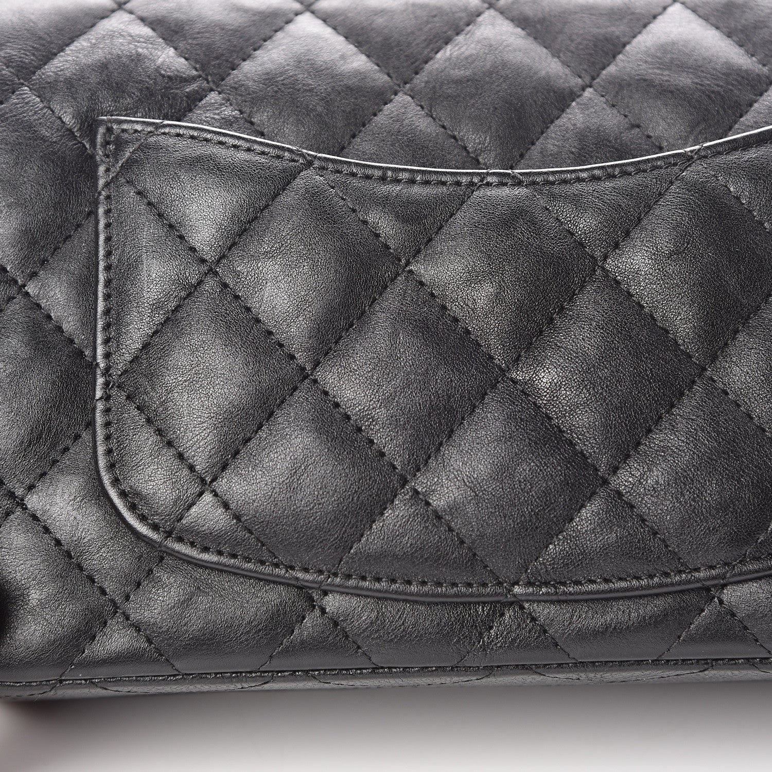 Chanel Crumpled Calfskin Quilted Mini Rectangular Flap So Black 12 of 12