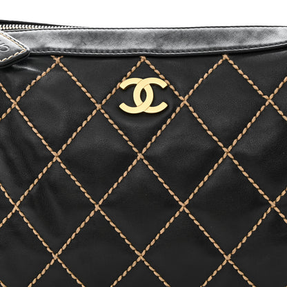 Chanel Calfskin Wild Stitch Hobo Black 8 of 16