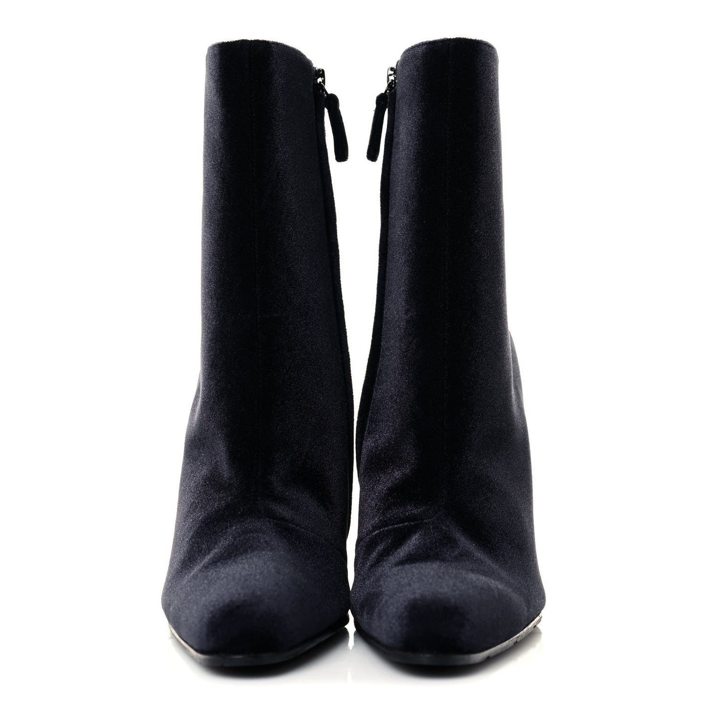 Smooth Velvet Ankle Boots 39 Navy