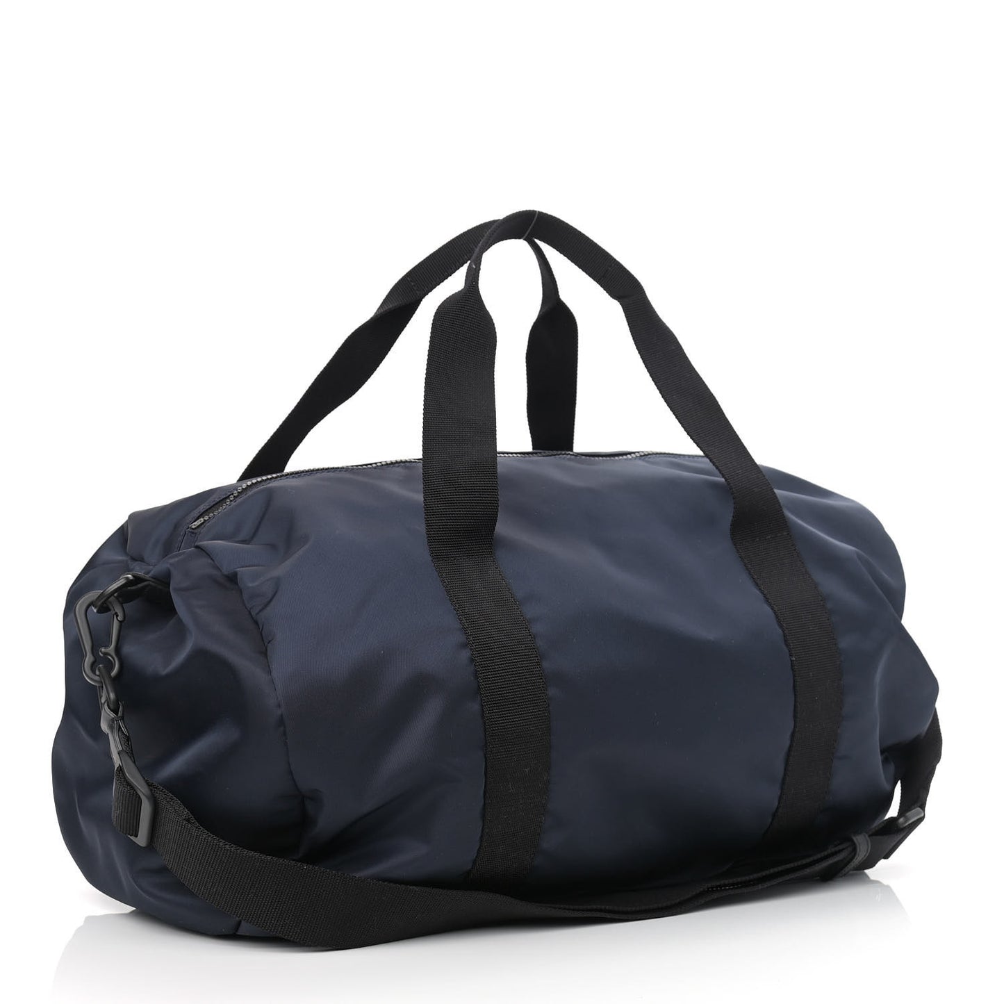 Canvas Nylon Quilted Palazzo Duffle Bag Navy Black