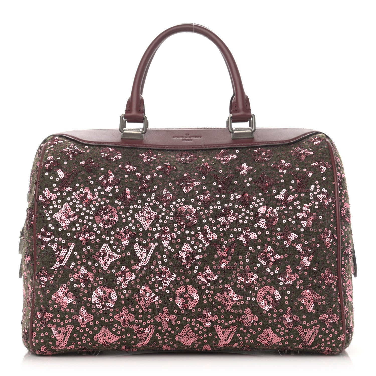 Louis Vuitton Sequin Monogram Sunshine Express Speedy Burgundy 1 of 15