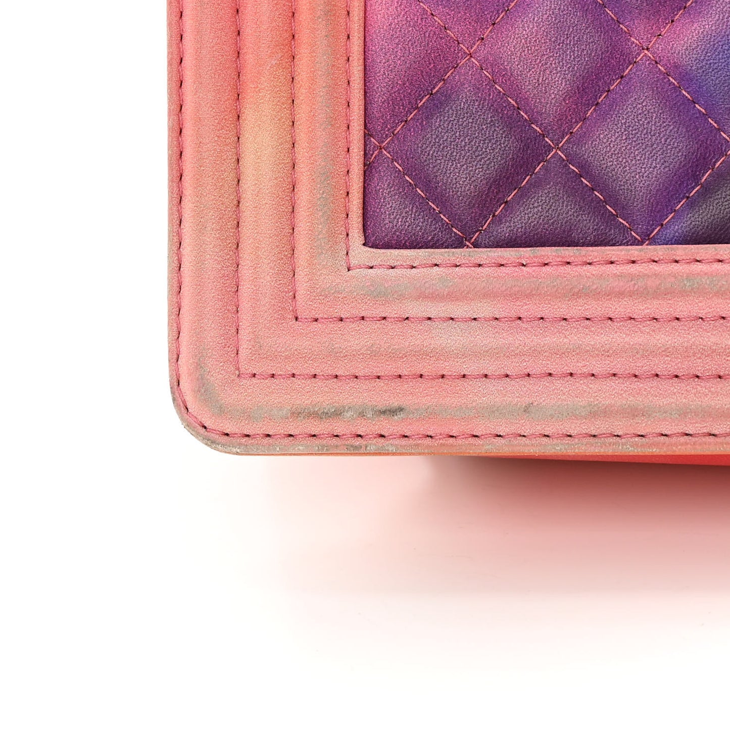 Printed Lambskin Quilted Medium Flower Power Boy Flap