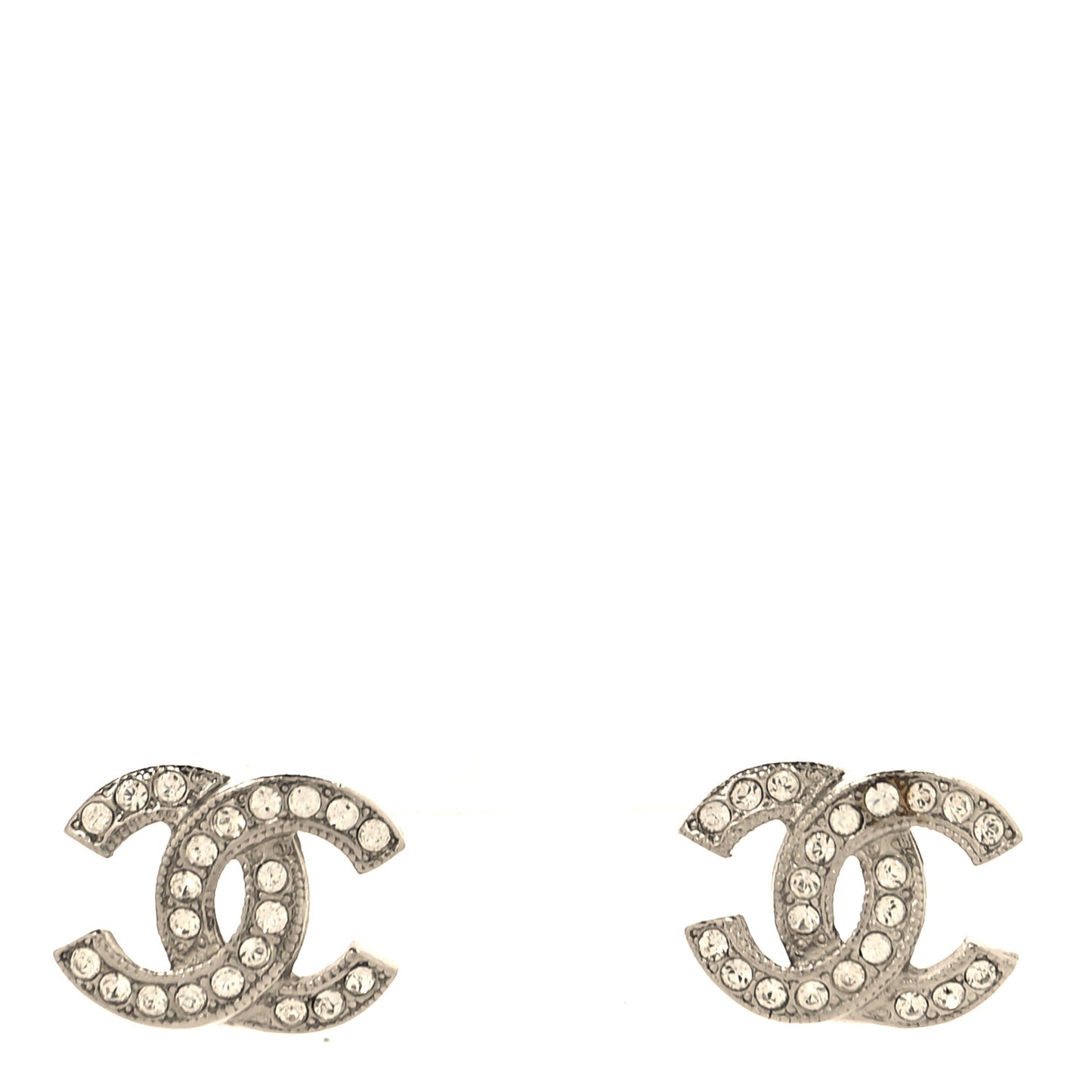 Crystal CC Earrings Silver