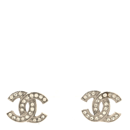 Chanel Crystal CC Earrings Silver 1 of 5