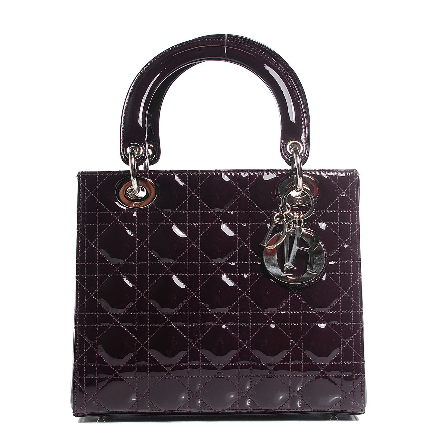 Patent Cannage Medium Lady Dior Purple