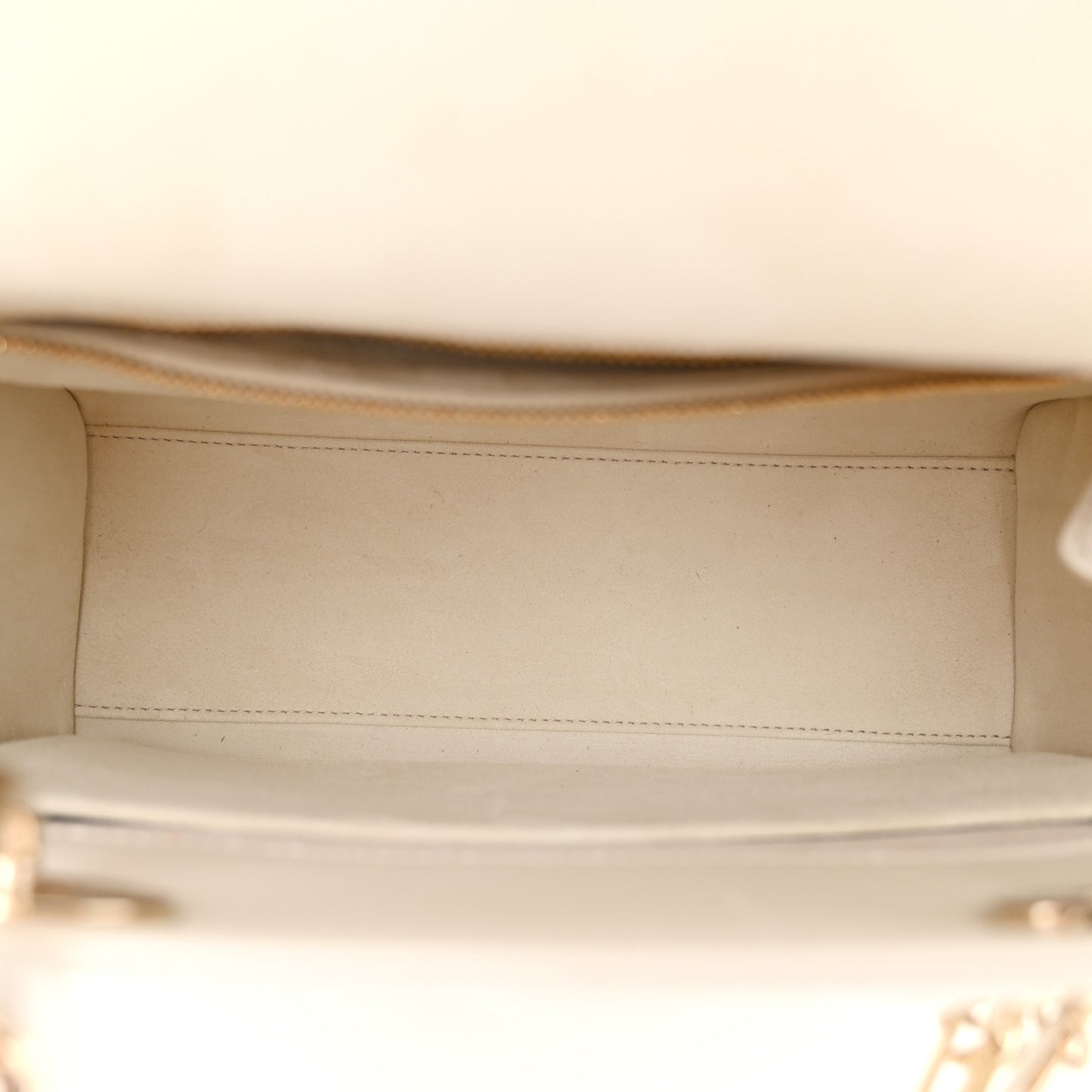 Lambskin Cannage Medium Lady Dior White