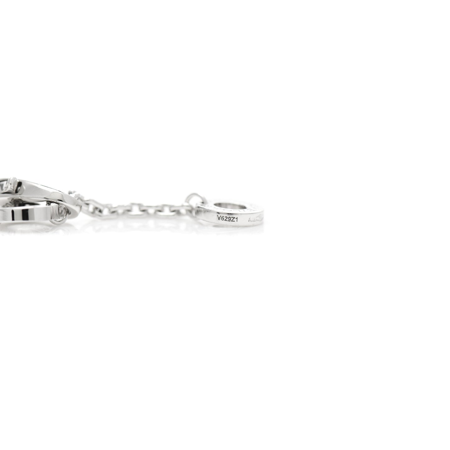 18K White Gold Diamond Serpenti Viper Pave Pendant Necklace