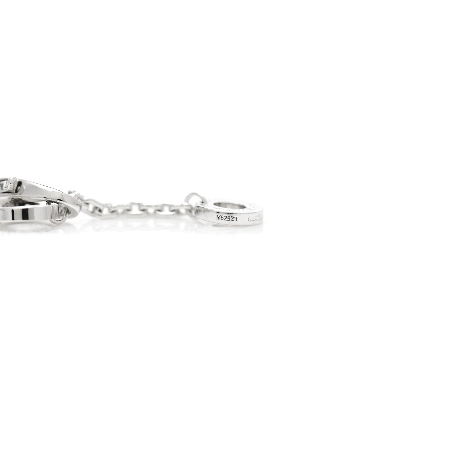 Bulgari 18K White Gold Diamond Serpenti Viper Pave Pendant Necklace 3 of 7