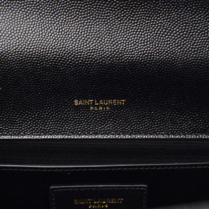 Saint Laurent Grain De Poudre Medium Classic Monogram Kate Satchel Black 6 of 8
