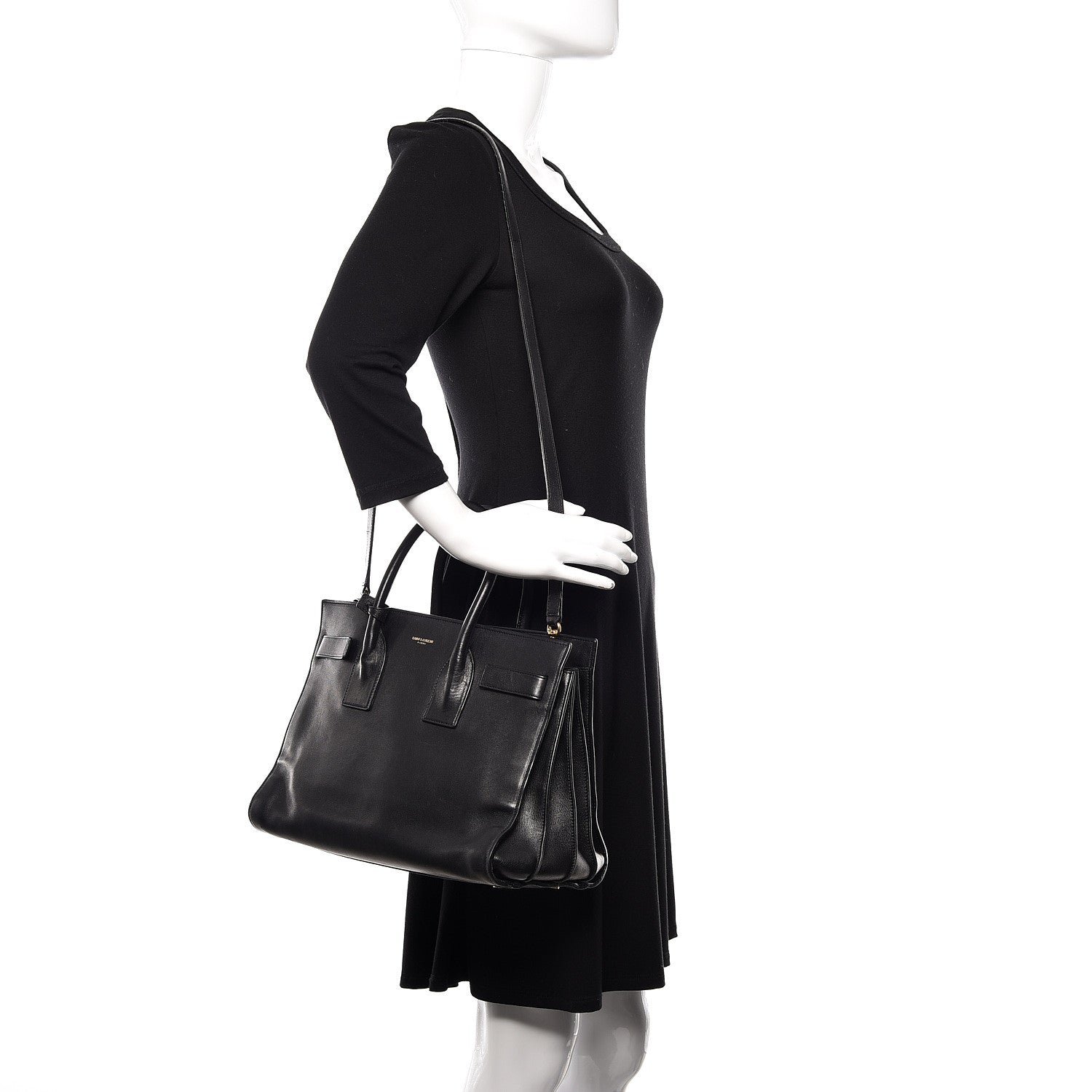 Saint Laurent Calfskin Small Sac De Jour Black 2 of 16
