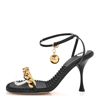Bottega Veneta Lambskin Dot 100mm Sandals 40 Black 1 of 8