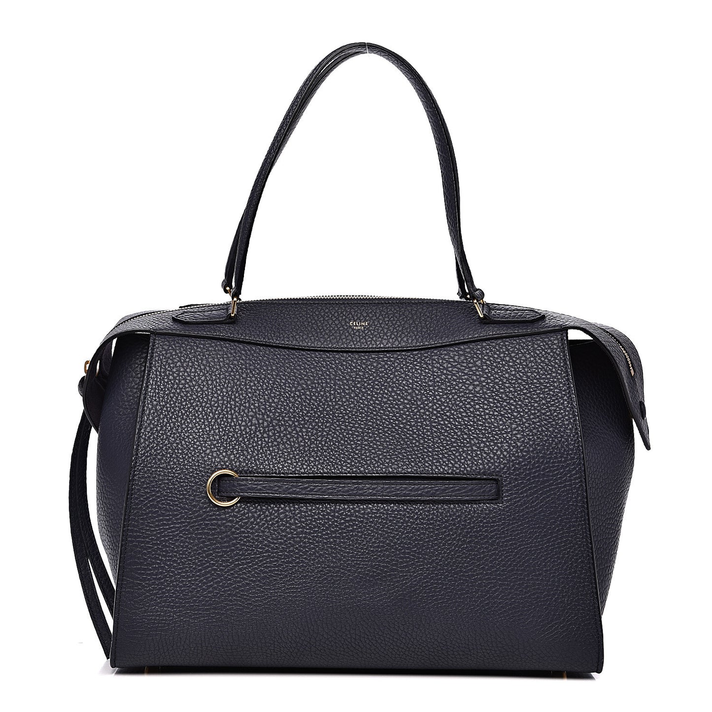 Bullhide Calfskin Medium Ring Bag Navy Blue