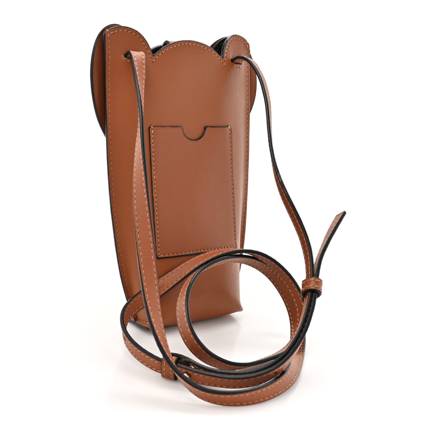 Loewe Calfskin Elephant Pouch Crossbody Bag Tan 3 of 12