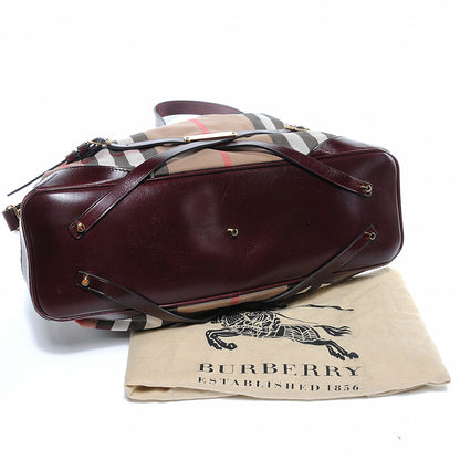 Burberry House Check Bridle Calfskin Medium Gosford Hobo 10 of 10