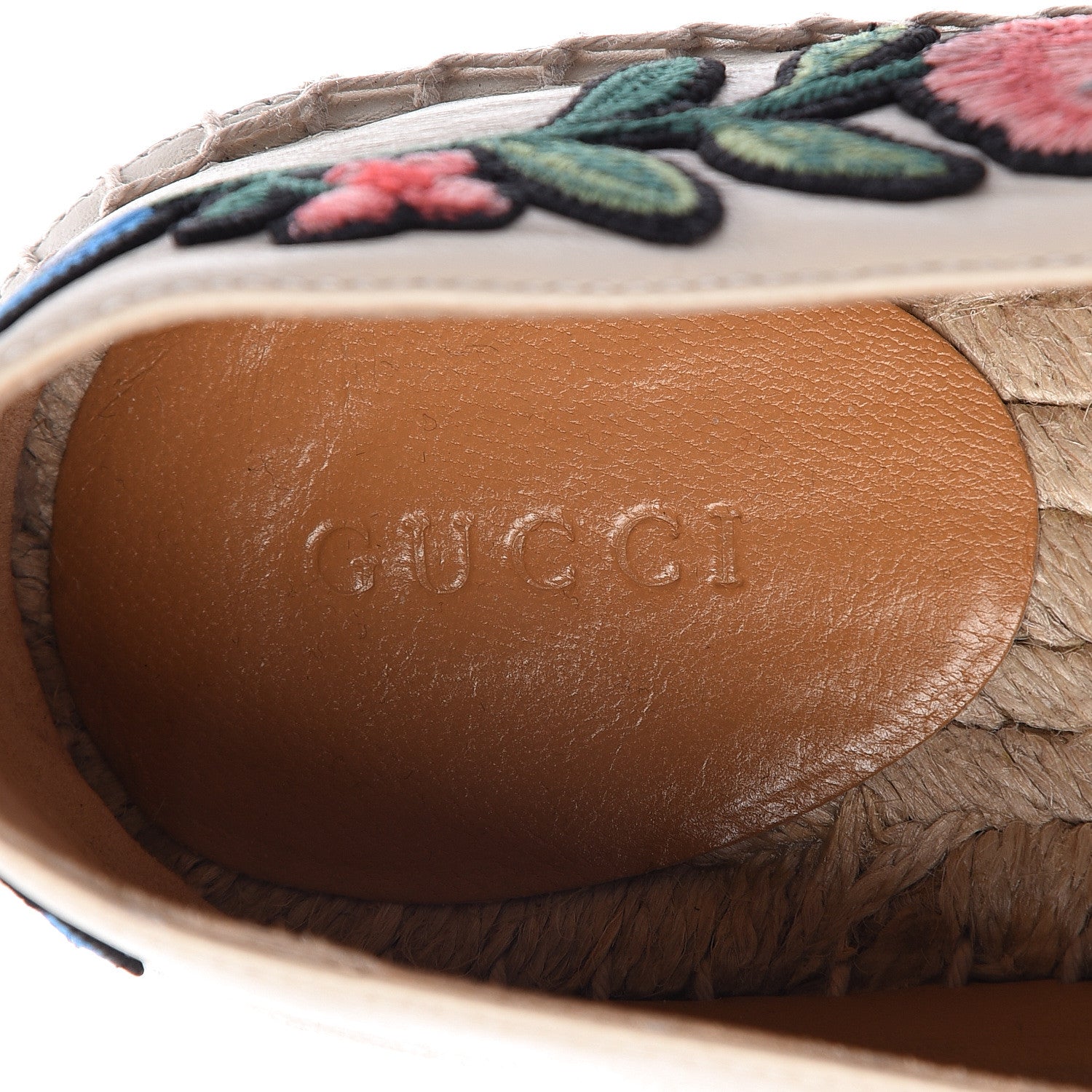 Gucci Nappa Ophelia Espadrilles 38.5 Mystic White 6 of 8