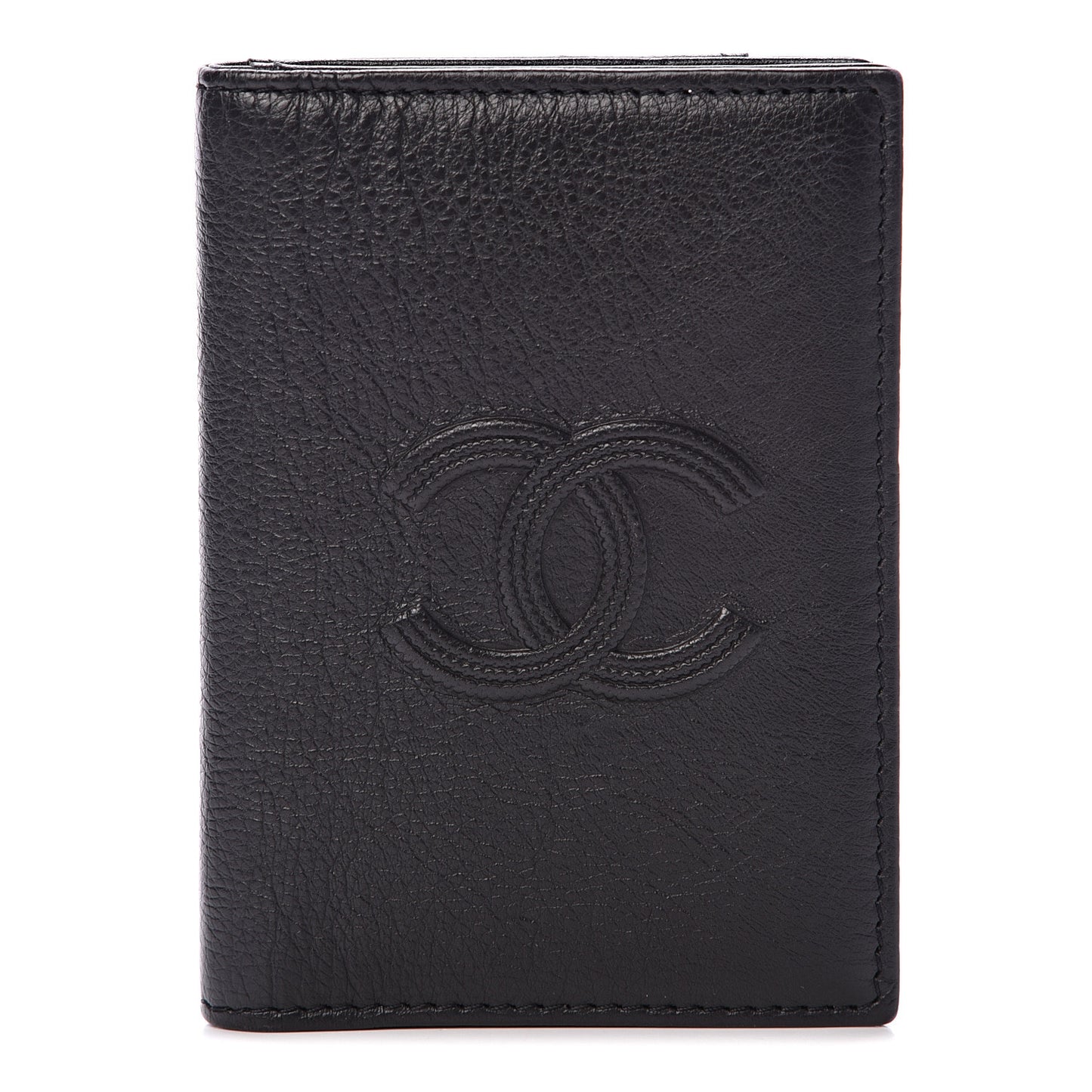 Calfskin CC Card Holder Wallet Black
