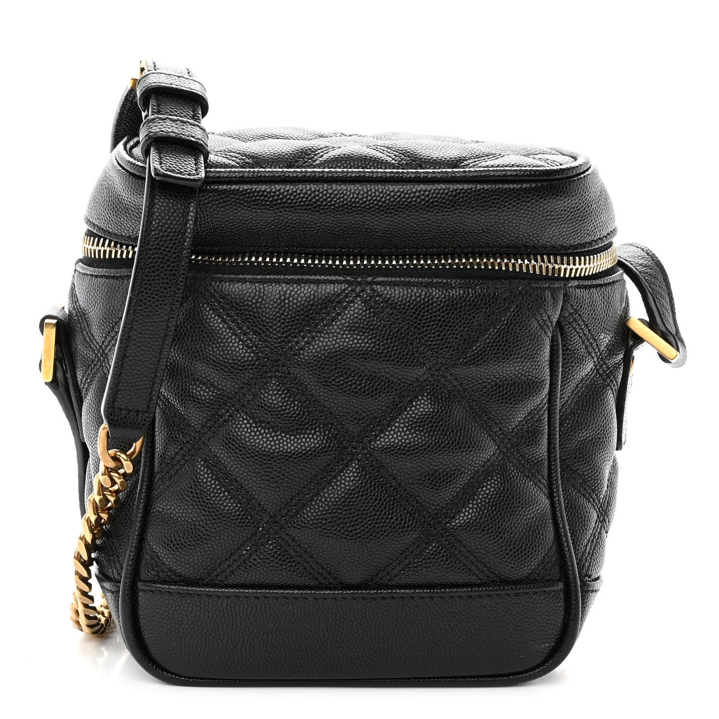 Grain de Poudre Quilted 80's Vanity Bag Black