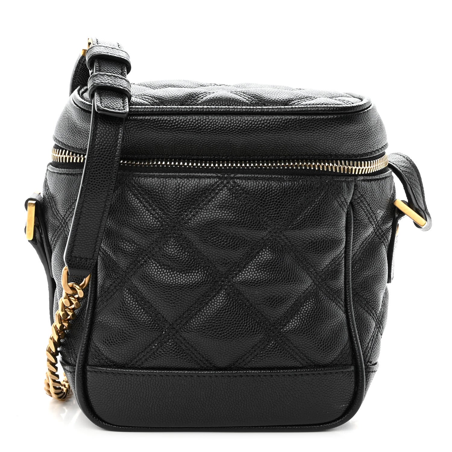 Saint Laurent Grain de Poudre Quilted 80's Vanity Bag Black 1 of 11