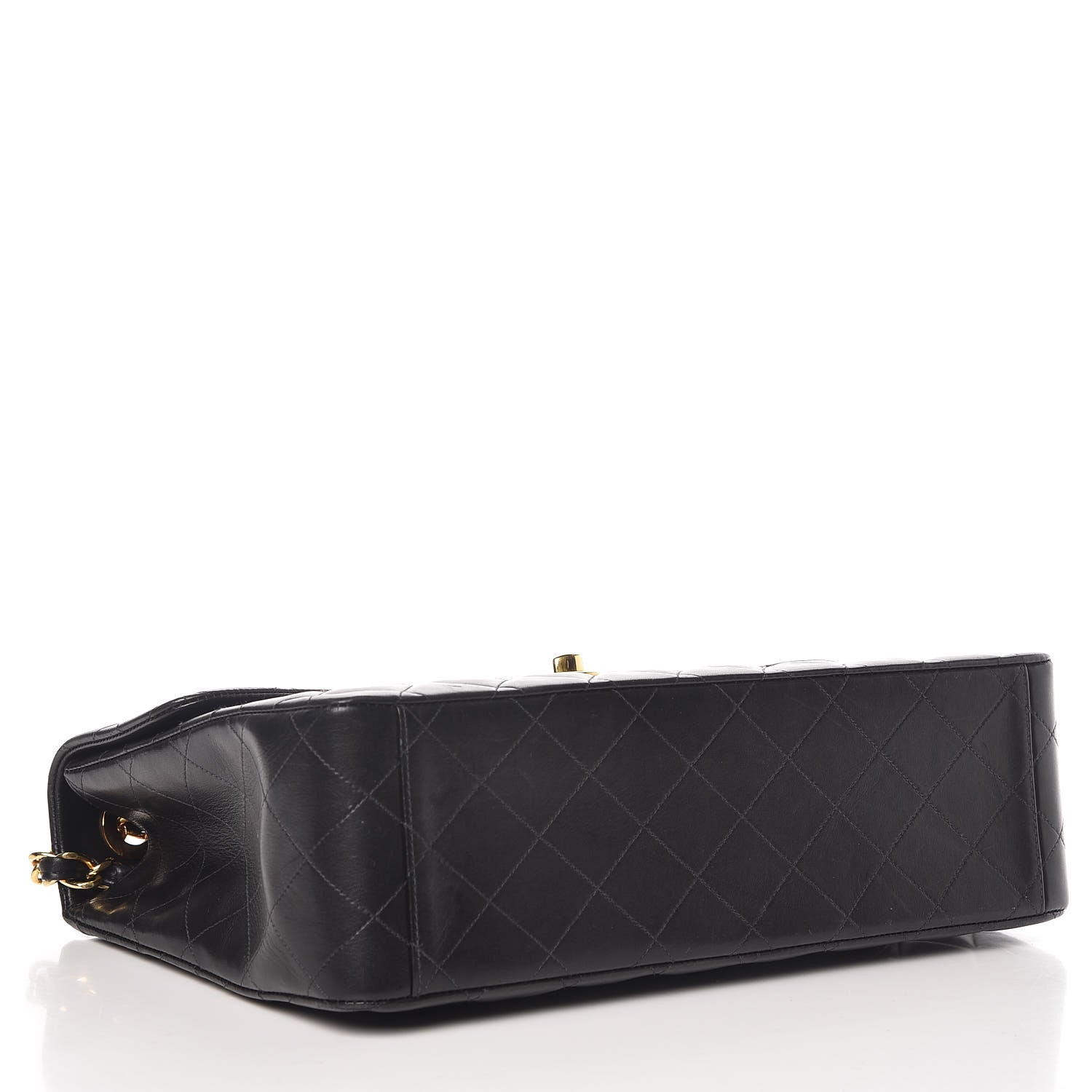 Chanel Lambskin Quilted XL Jumbo Single Flap Black 4 of 13