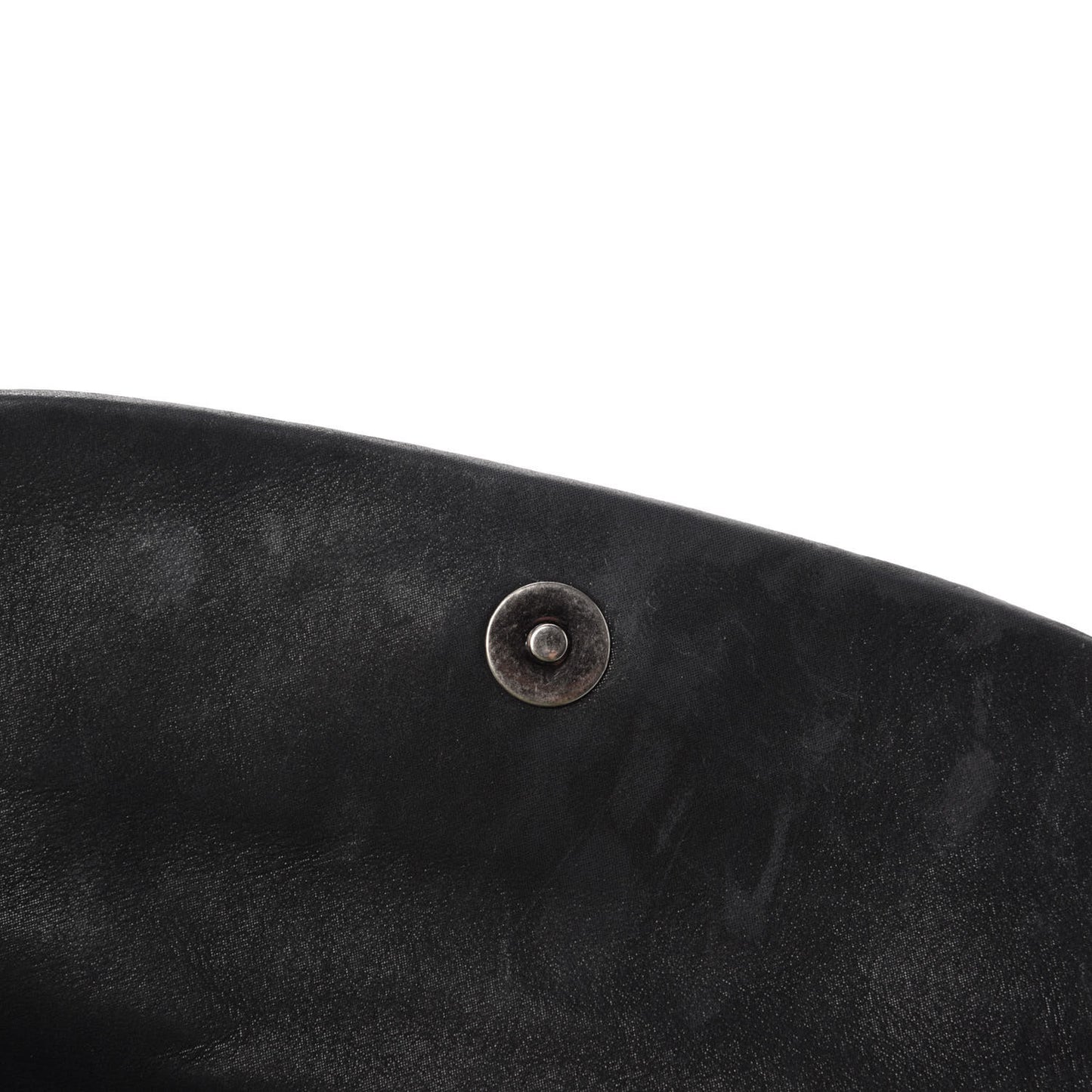 Iridescent Calfskin Glint Accordion Flap Black
