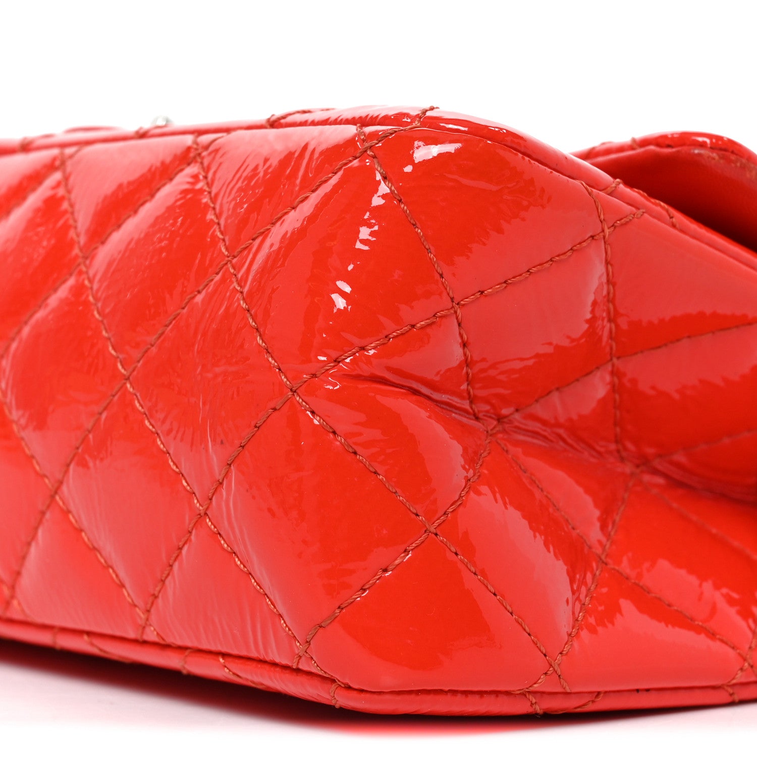 Chanel Distressed Patent Quilted 2.55 Reissue Flap Red 10 of 10