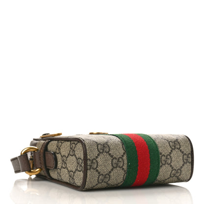 Gucci GG Supreme Monogram Web Mini Ophidia Messenger Brown 4 of 9