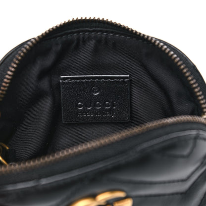 Gucci Calfskin Matelasse GG Marmont Key Pouch Black 6 of 8