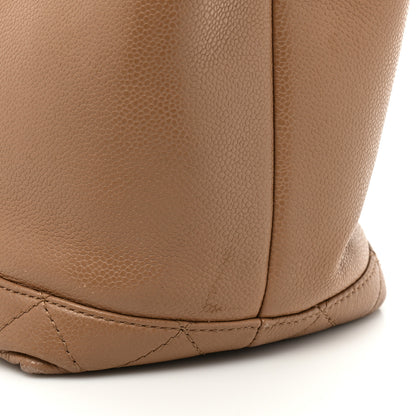 Chanel Caviar Medium Soft CC Top Handle Tote Dark Beige 28 of 29