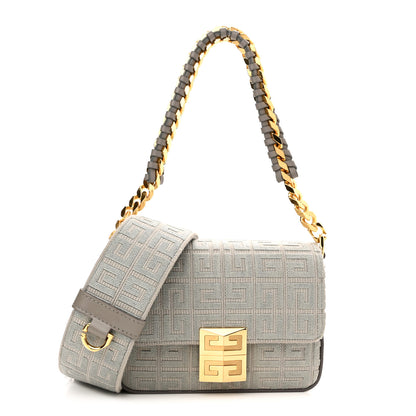 Givenchy Canvas Embroidered Small 4G Woven Chain Crossbody Stone Gray 1 of 9
