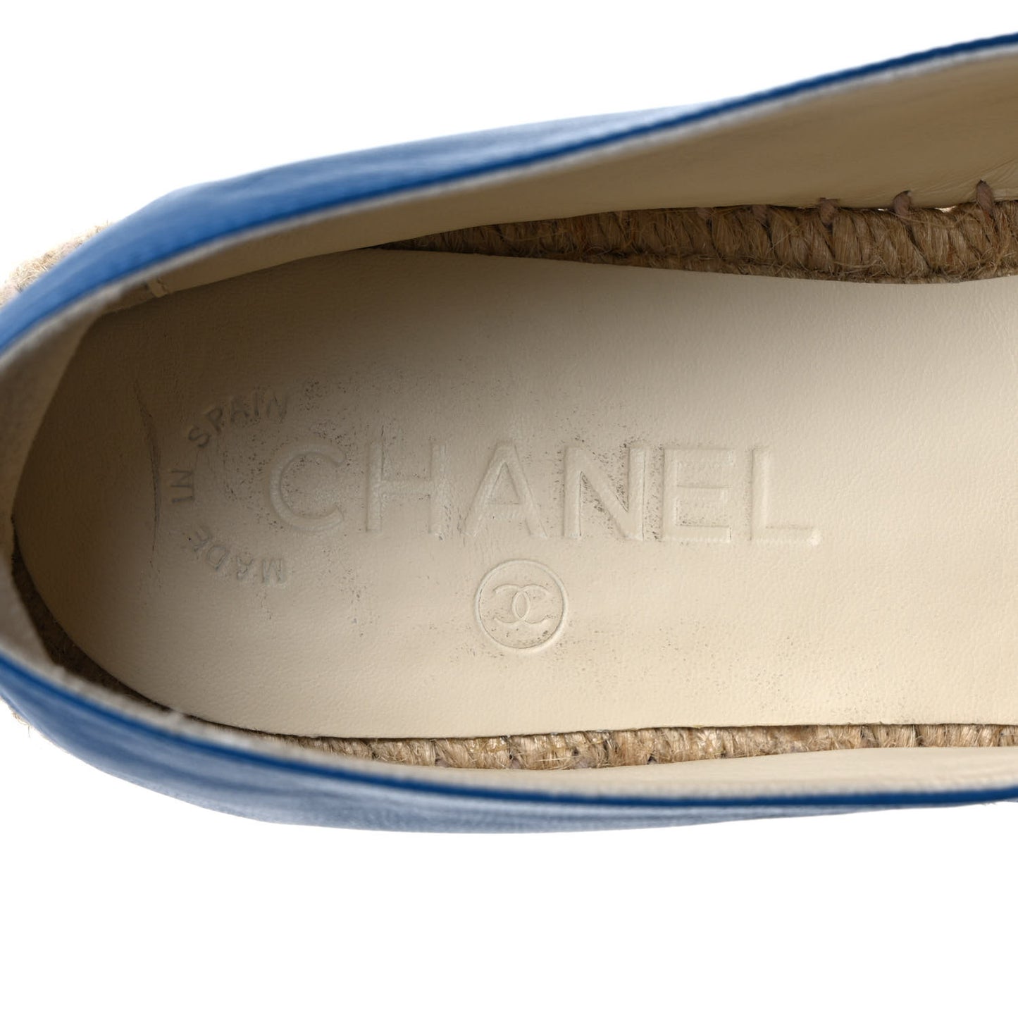 Lambskin CC Espadrilles 38 Blue