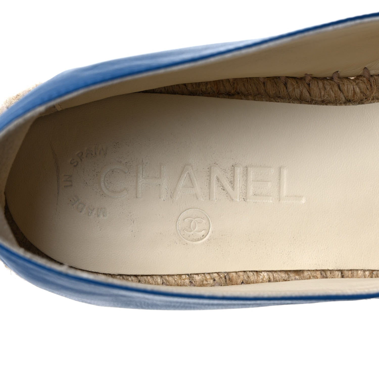 Chanel Lambskin CC Espadrilles 38 Blue 7 of 8