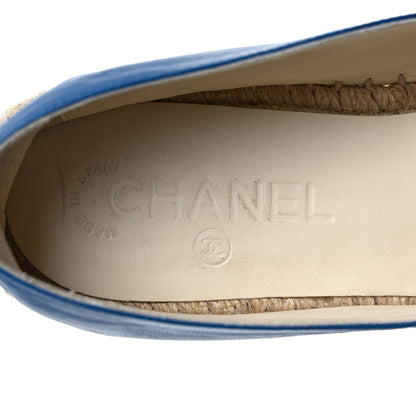 Chanel Lambskin CC Espadrilles 38 Blue 7 of 8