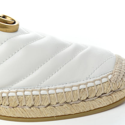 Gucci Nappa Matelasse GG Marmont Espadrille Slippers 39 Great White 9 of 14