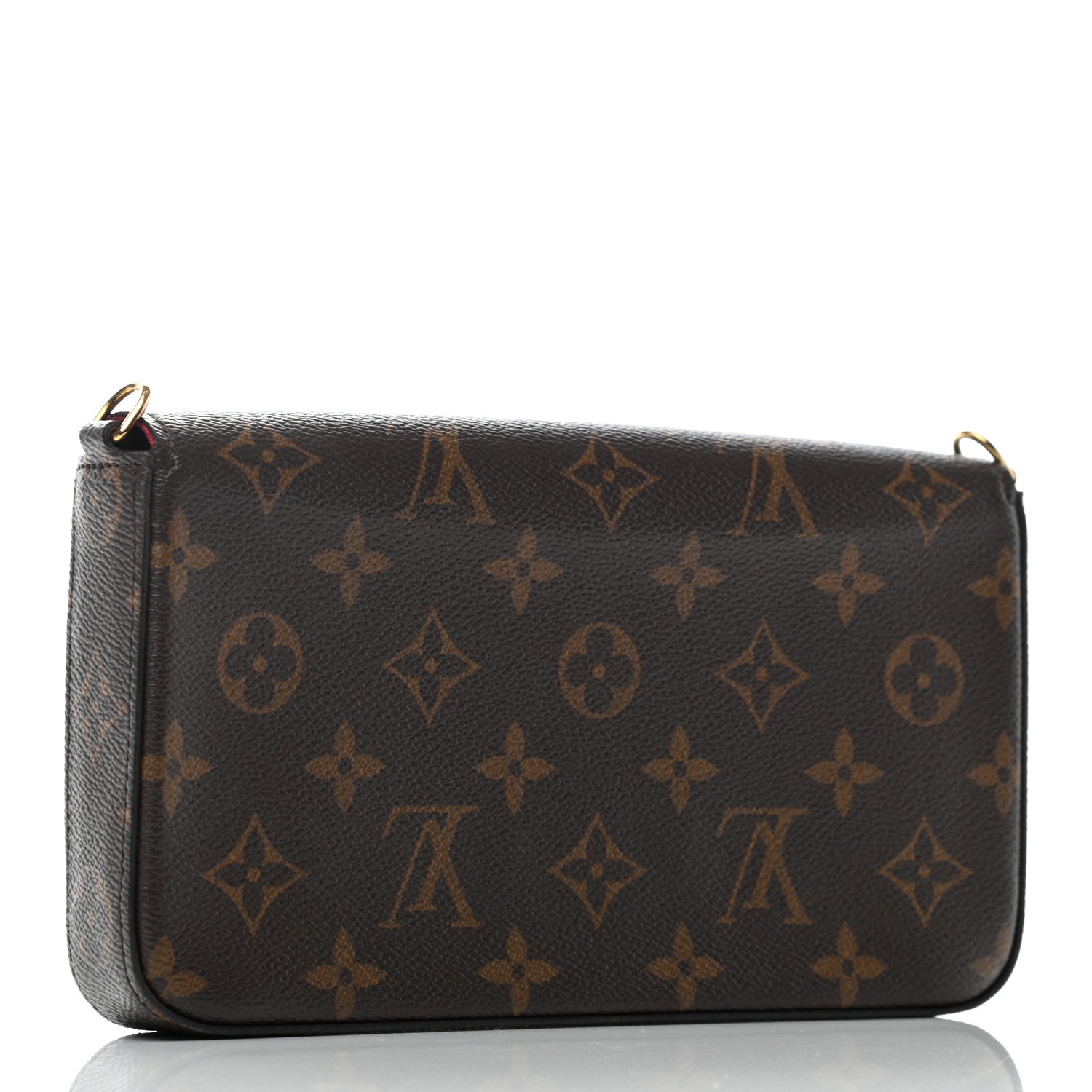 Louis Vuitton Monogram Pochette Felicie Chain Wallet Fuchsia 3 of 8