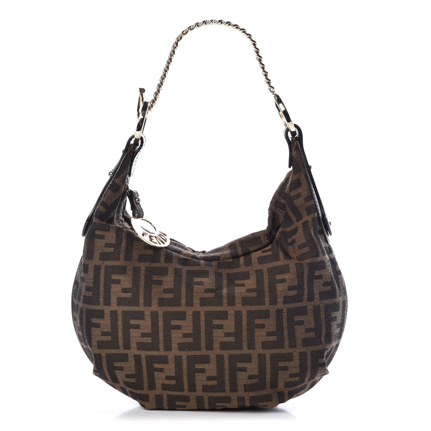 Zucca Small Chef Chain Hobo Tobacco