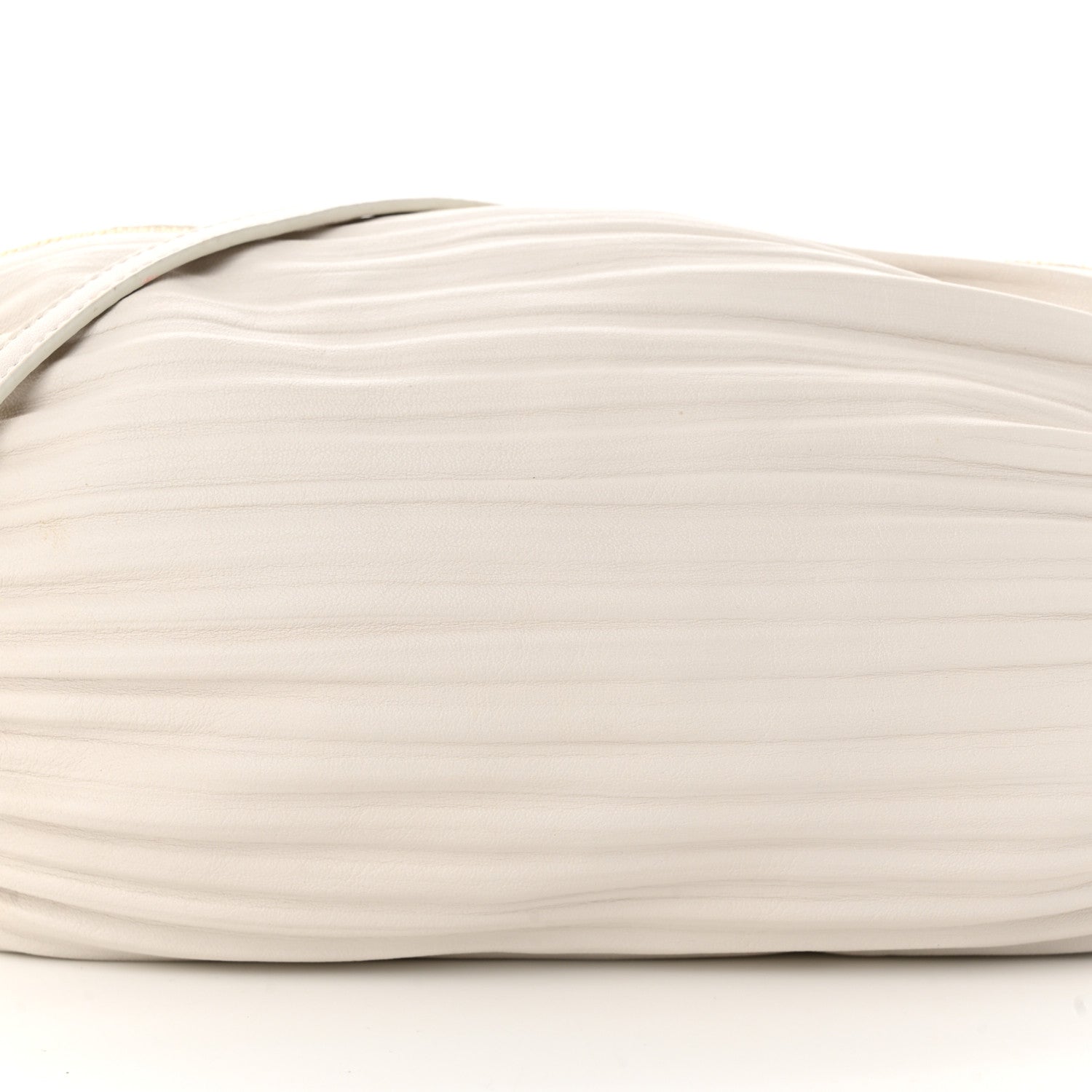 Loewe Lambskin Pleated Bracelet Pouch Shoulder Bag White 7 of 11