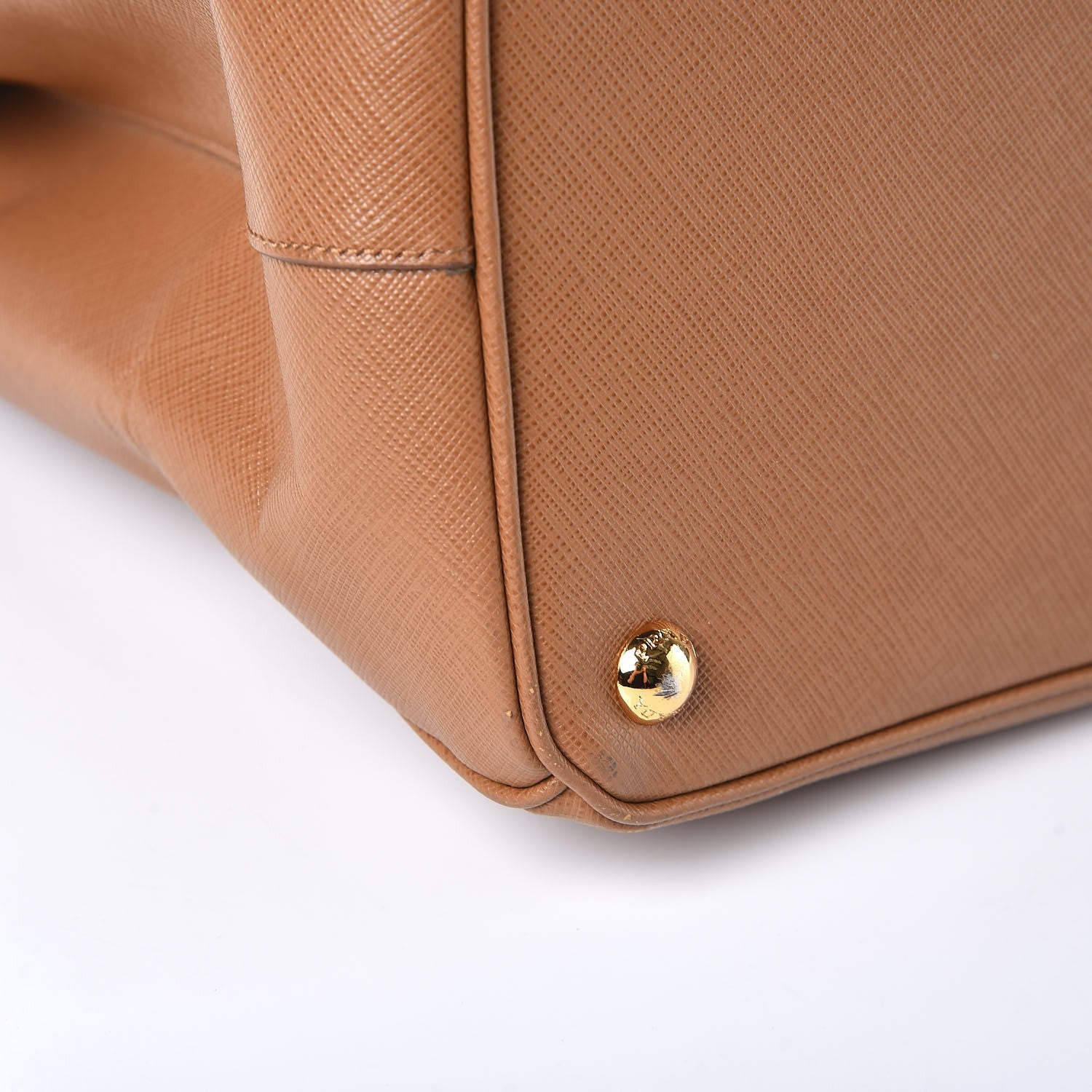 Prada Saffiano Large Galleria Double Zip Tote Caramel 12 of 14